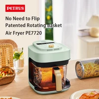 Petrus Air fryer Large Capacity  Transparent Visibility Rotating Basket  No-flip Cooking Multiple Functions  Smart Menu  PE7720 1