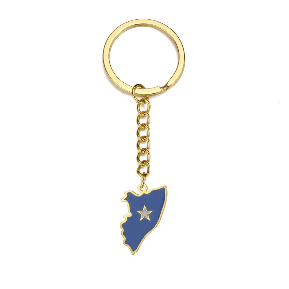 Eueavan Somali Karte Anhänger Schlüssel anhänger Frauen Männer Edelstahl Somalia Flagge ethnischen Auto Schlüssel anhänger Ring neuen Trend Schmuck Geschenke – Detail 8