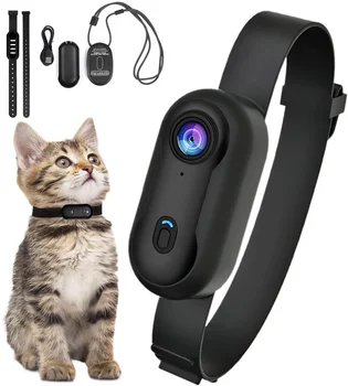 4K HD Mini Pet Collar Camera Wide Angle Lens 1080P FHD Portable Dog Cat Neck Camera Vlog Sport Action Body  WiFi Video Recording