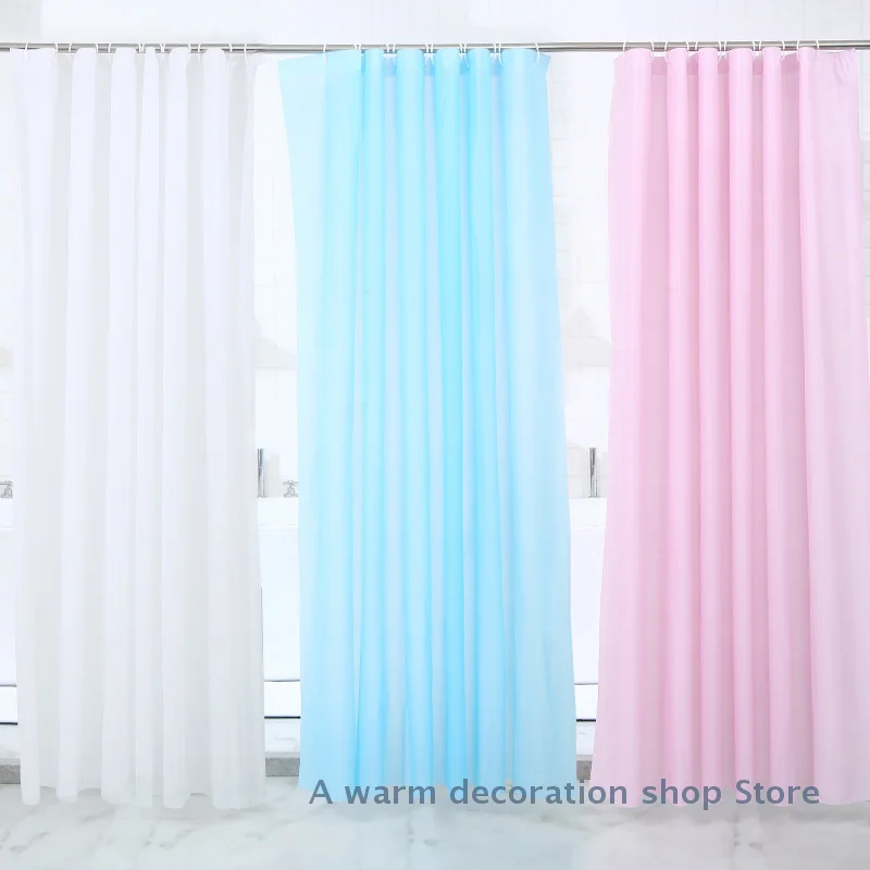 PEVA Bathroom Shower Curtain With Hooks 180x180cm Waterproof Thickening Bath Curtain Home Shower Accessories