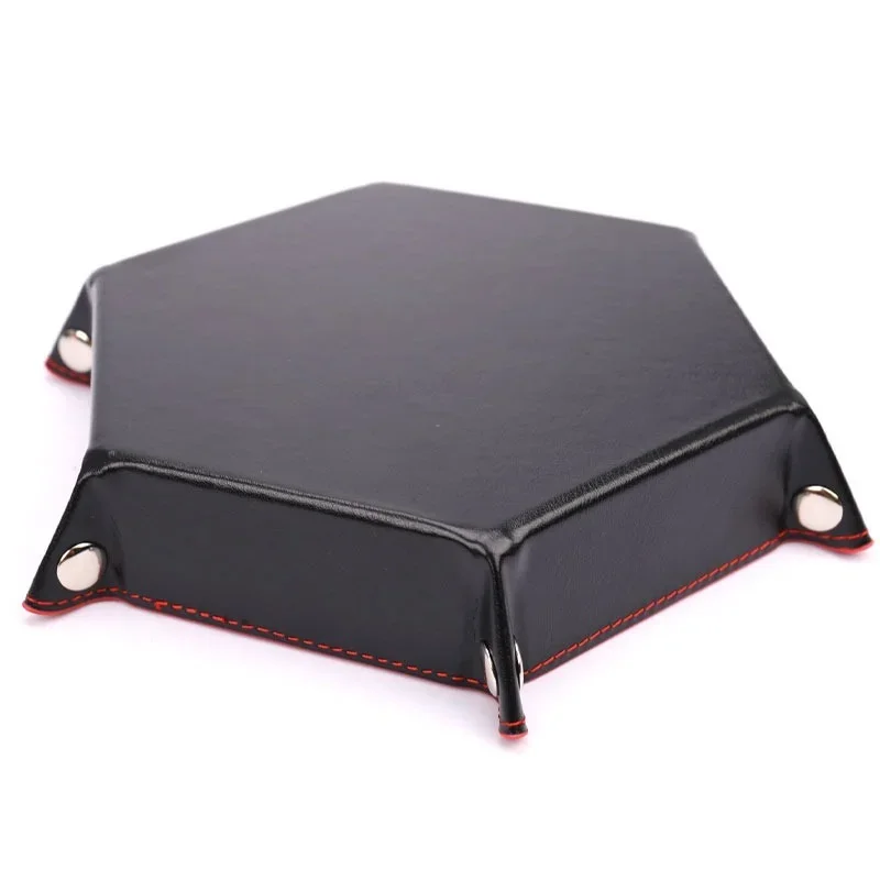 7 Kinds Colors leather Fabric Felt Folding Square Dice Tray Portable Quadrilateral Dice Box for Board Games Storage 25*25cm