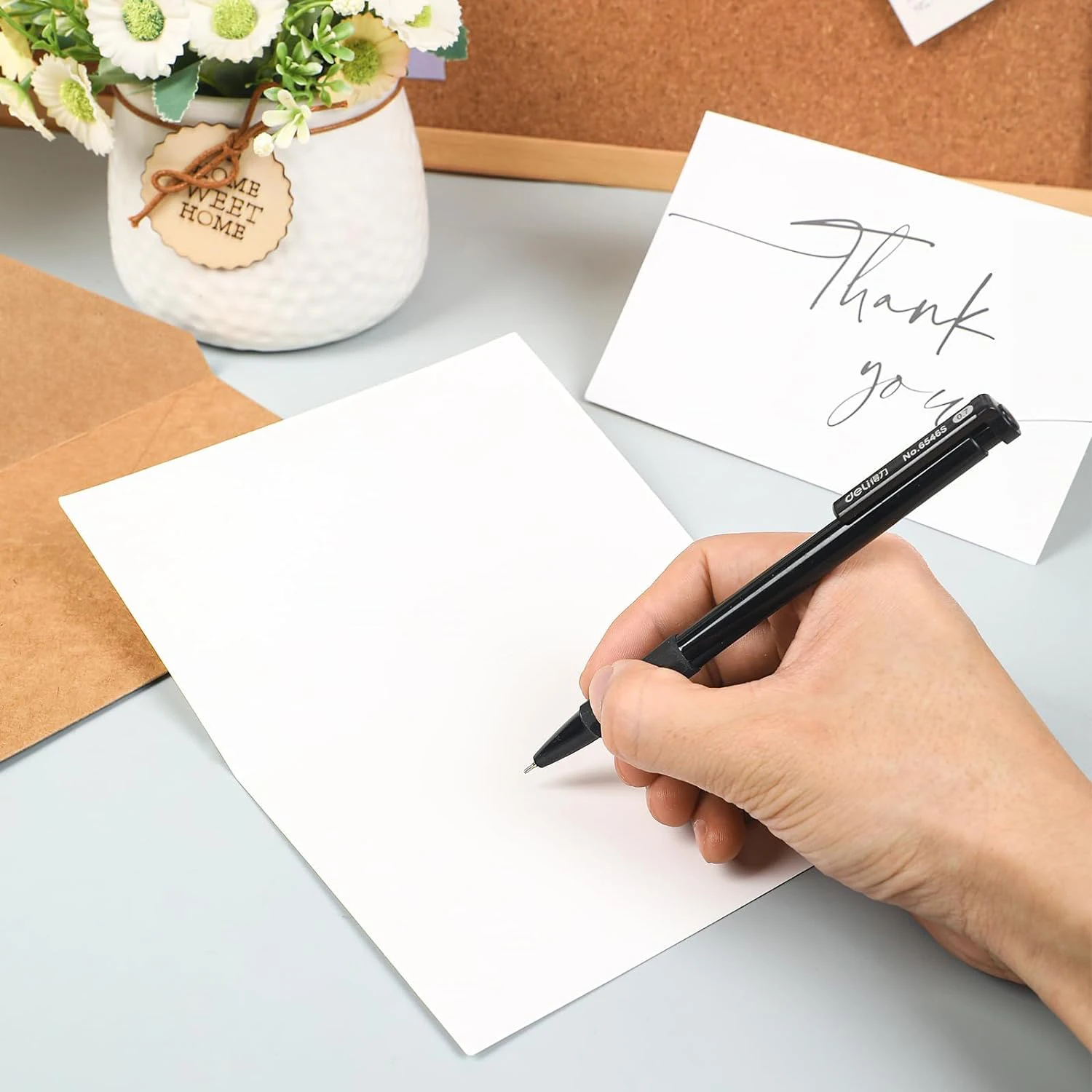 Elegant Thank You Card Set with Envelopes & Stickers