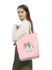 Cartoon Ladies Nurse Printed Handbag Foldable High Capacity Women Shoulder Bag Eco Reusable Shopping Bag Chic Travel Beach Bag 3