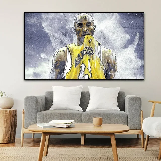 Basketball Legends Canvas Art Kobe LeBron More Framless Wall Decor for Living Room Sports Themed Home Decoration Ideal Gift
