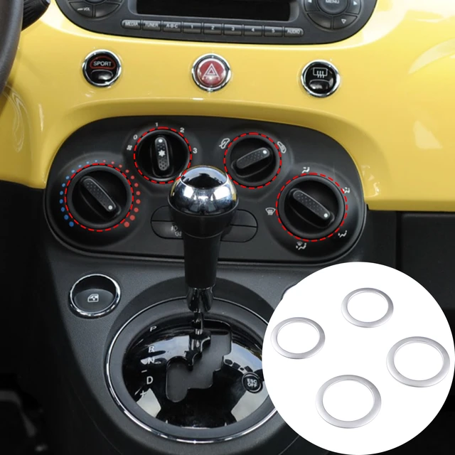 For Fiat 500 2011-2022 Aluminum Alloy Central Air Conditioning Knob Ring Car Interior Modification Accessories AliExpress
