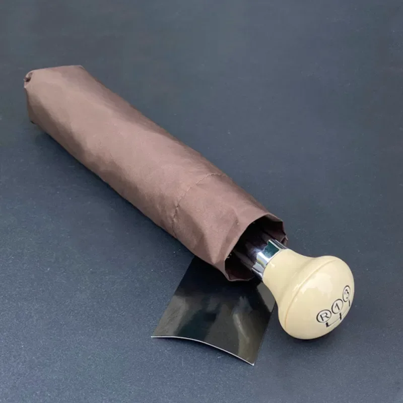 Car Umbrella Retro Shift Handle Design Folding Sun Protection Dual Purpose Short Handle For Mercedes-Benz car logo umbrella