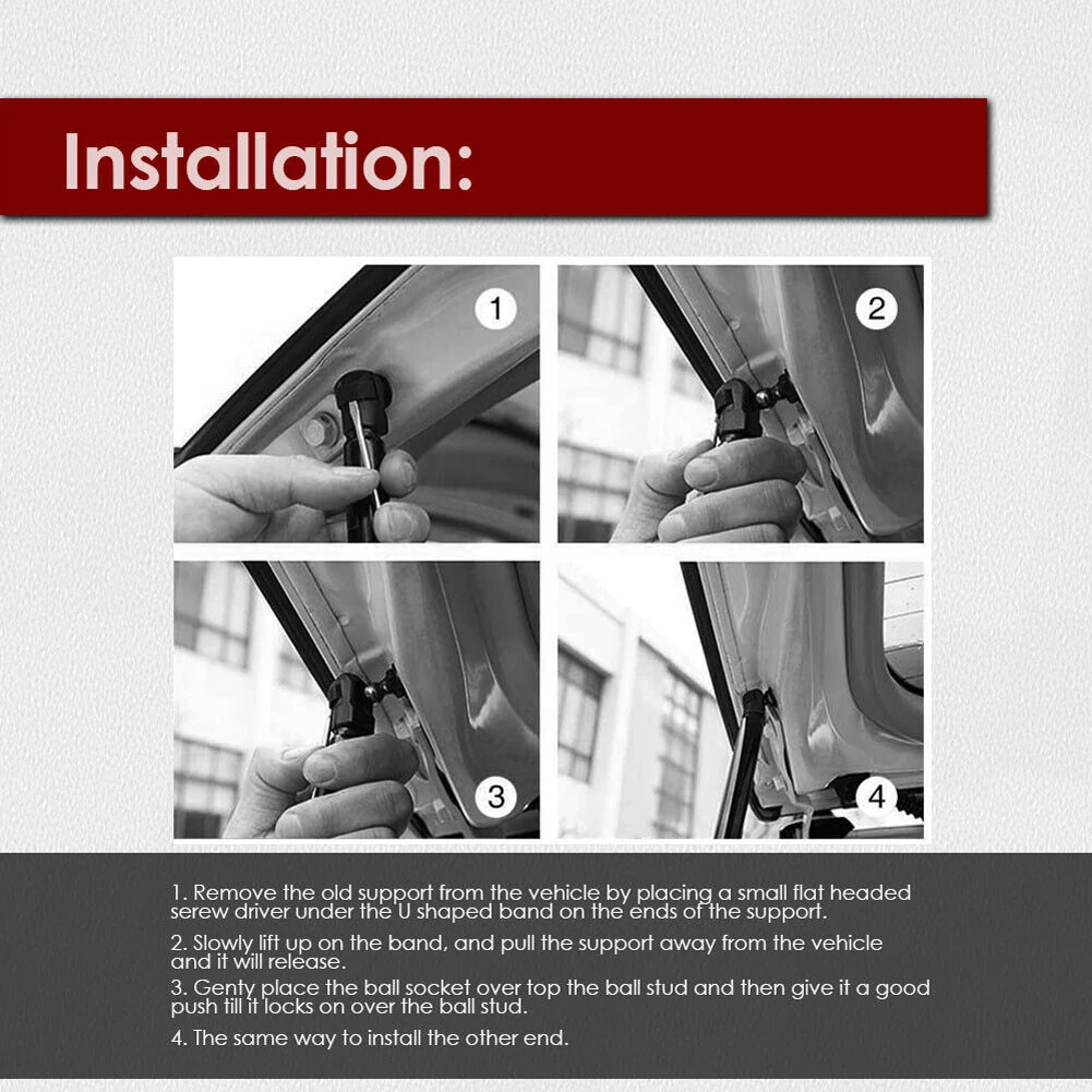 Front Bonnet Hood Gas Spring Strut Front Engine Hood Damper Shocks Gas Spring Lifters Supports for Dodge Ram 4500 5500 2008-2010