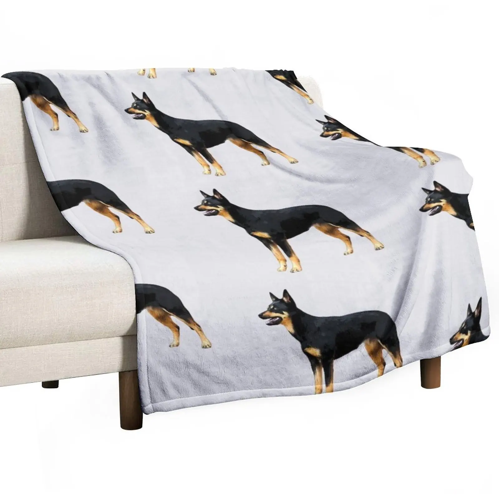 

Kelpie- Australian Black and Tan Kelpie Throw Blanket Warm Blanket blankets and throws