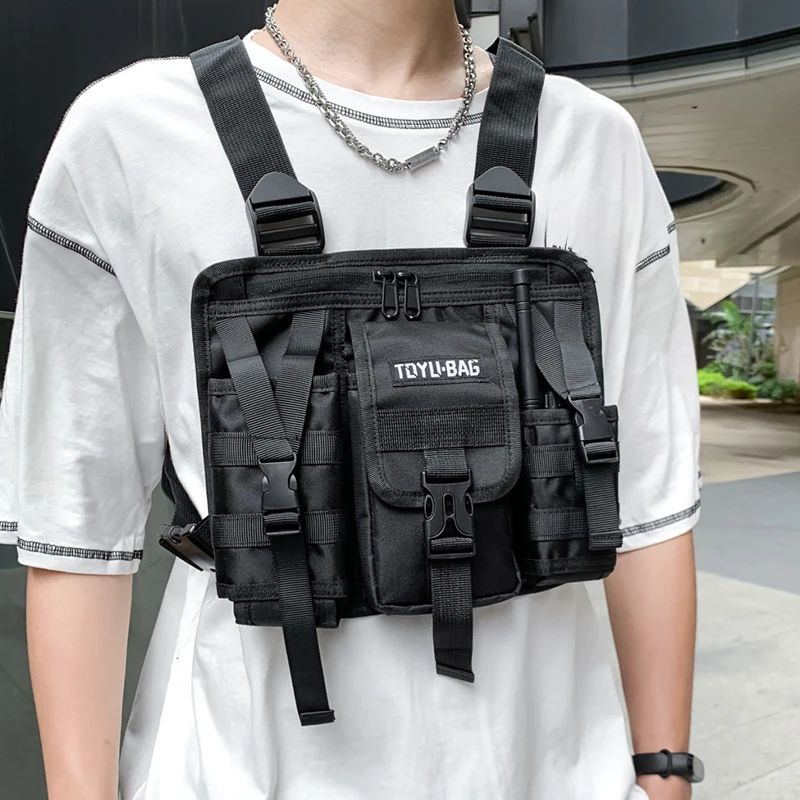 Tactical chest equipment bag, practical pocket, multifunctional chest bag, suitable for different scenarios