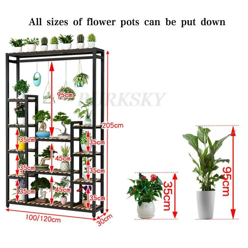 Plant Stand Flower Stand Flower Shelf Planter Rack Storage Organizer Display Garden Balcony Floor-standing Rack Shop
