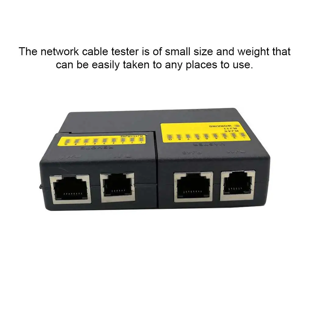 ABS Network Cable Tester Portable Professional Replacement Networking Ethernet Cord Analyzer Testing Tool Accessories