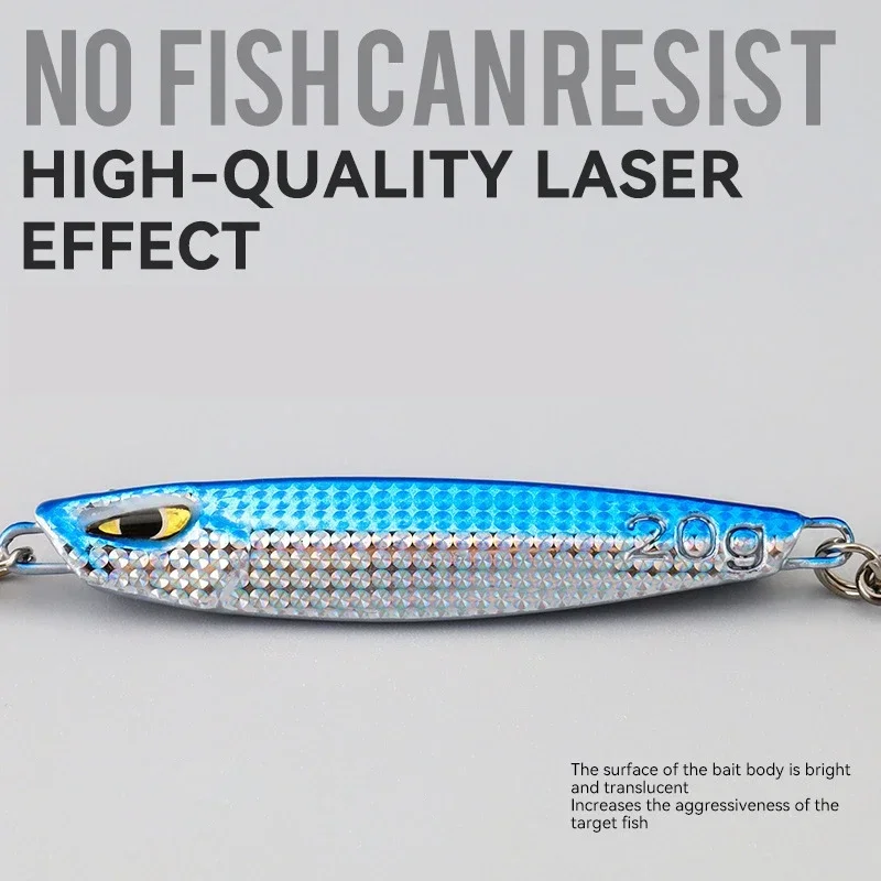 Metal Jig Fishing Lure 7g 10g 15g 20g 30g Shore Drag Cast Jigging Lures Trolling Bait Saltwater Fishing Tackle