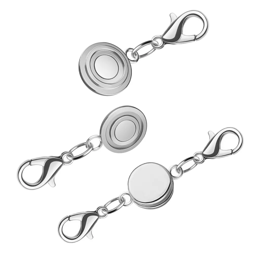 5Pcs Runde Locking Magnetische Verschlüsse Halskette Verschlüsse Armband Extender Stecker Für DIY Frau Schmuck Machen Zubehör – Detail 3