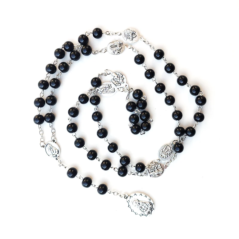 Seven Sorrows Pearl Rosary Necklace 2