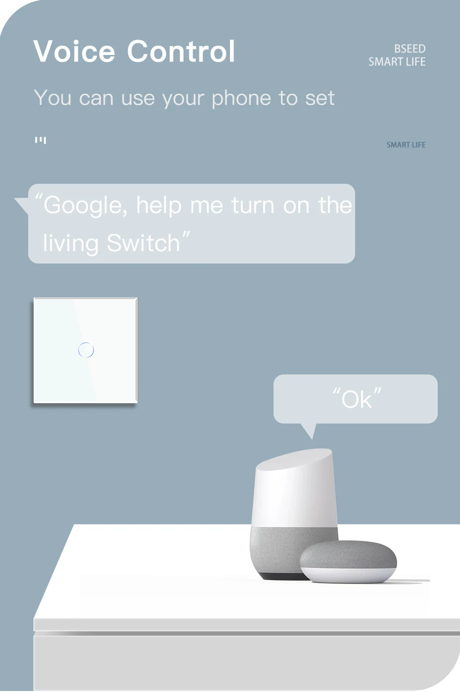 De Luz De Toque Inteligente, Tomadas De