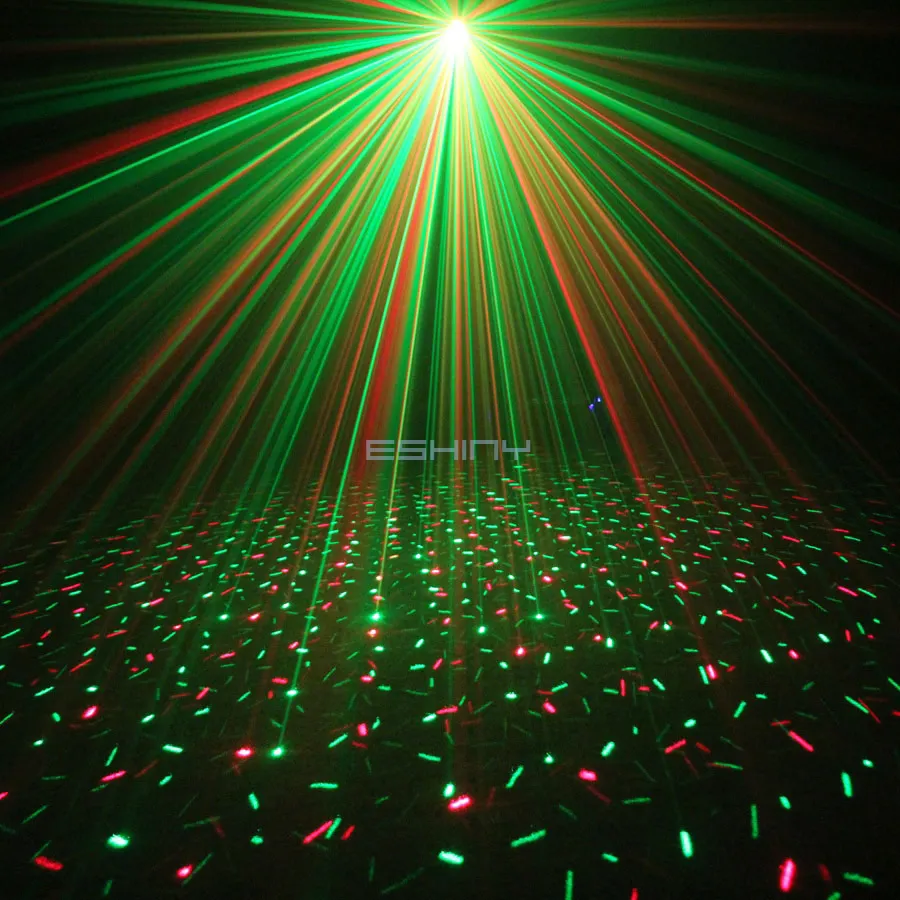 Rechargeable Mini R&G Firefly Laser Disco Light Full Stars Projector DJ Dance Bar Party Xmas Stage Effect