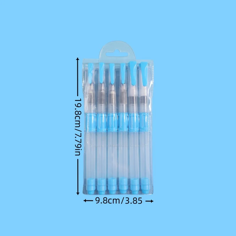Fountain pen Flat head round head watercolor paintbrush Solid watercolor paint storage soft pen