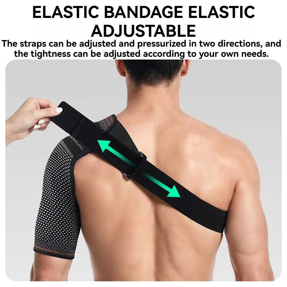 Adjustable Breathable Shoulder Support Brace with Compression Strap
