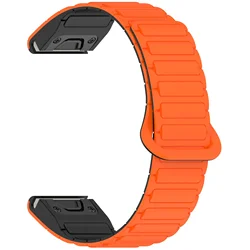 Universal Quick Installation Magnetic Strap for Smartwatches (Silicone, 20/22/26mm) (Orange)