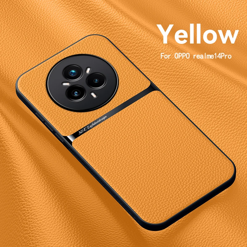 Magnetic PU Leather Ultra-Thin Shockproof Phone Case with Camera Protection