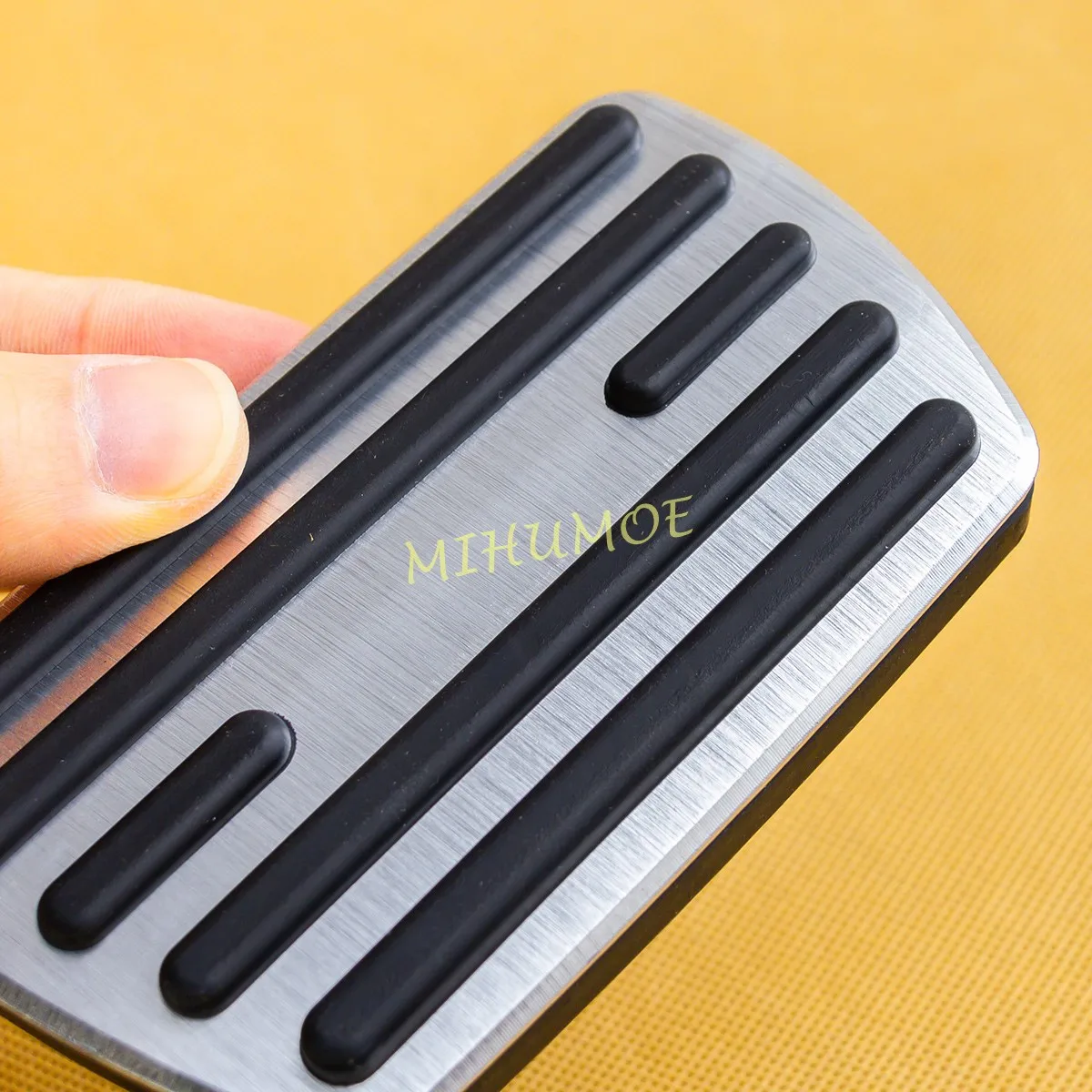 LHD 실버 알루미늄 발 받침 데드 브레이크 가스 스로틀 페달 패드 커버 세트 2016-2025 Honda Civic 10th 11th