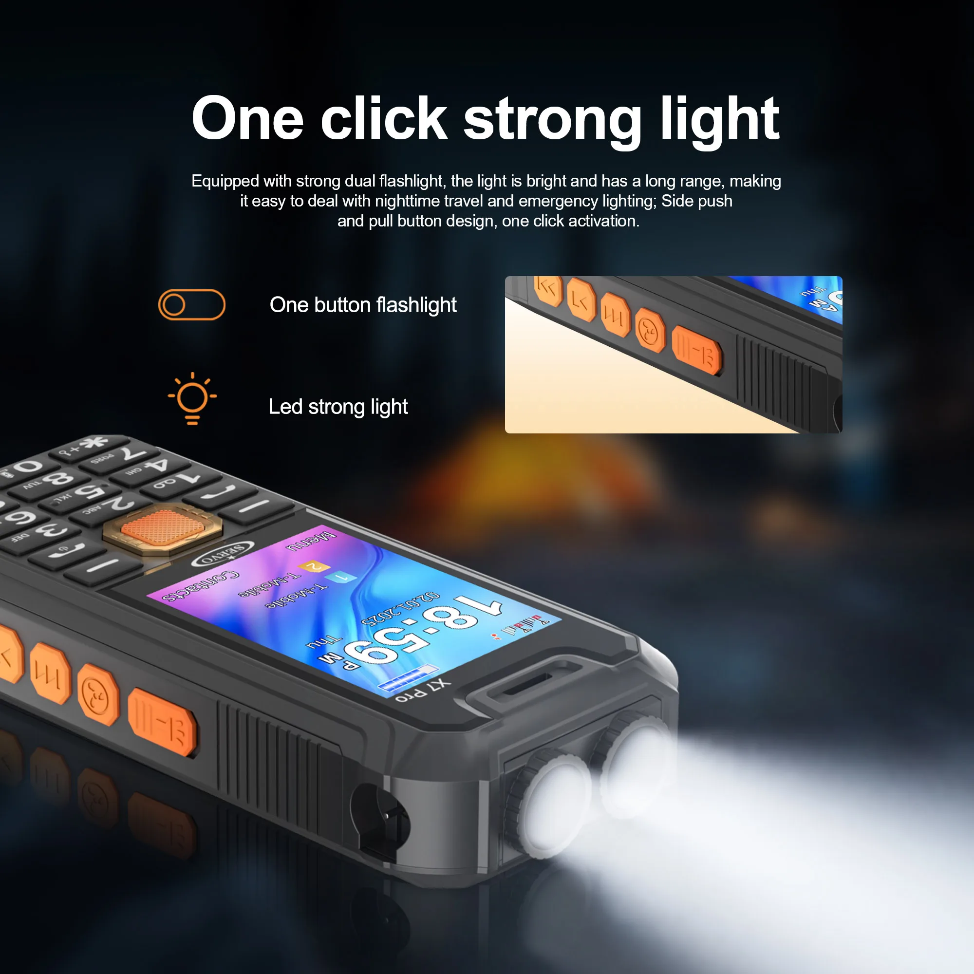 SERVO X7 PRO Small Fan Feature Mobile Phone 2 SIM Standby Loud Speaker Magic Voice Call Recording Power Bank Cellphone Desk Lamp