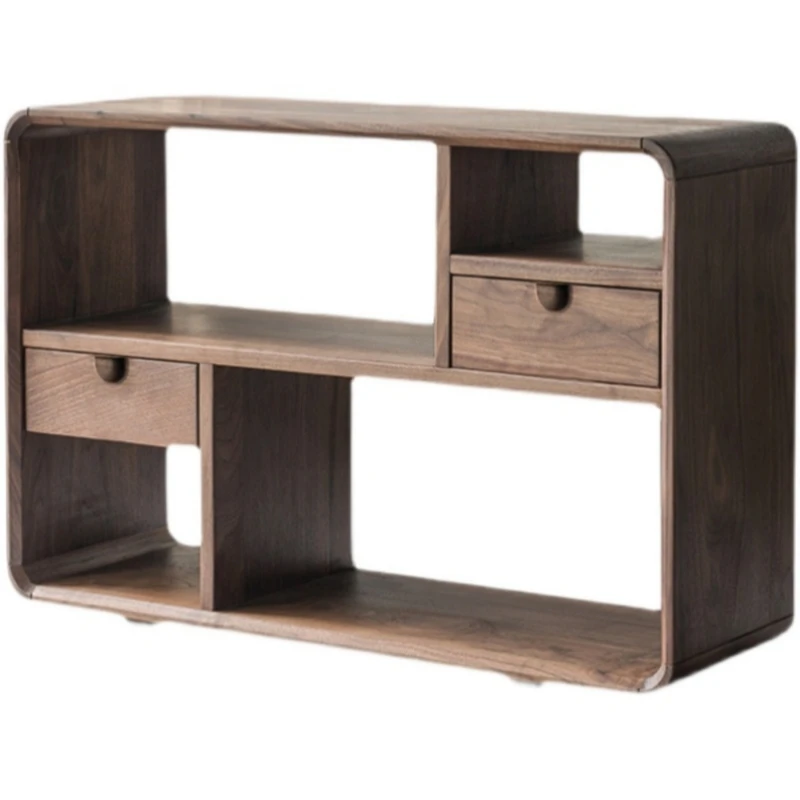 Living room sofa side cabinet multi-functional storage locker simple modern shelf creative solid wood small side table