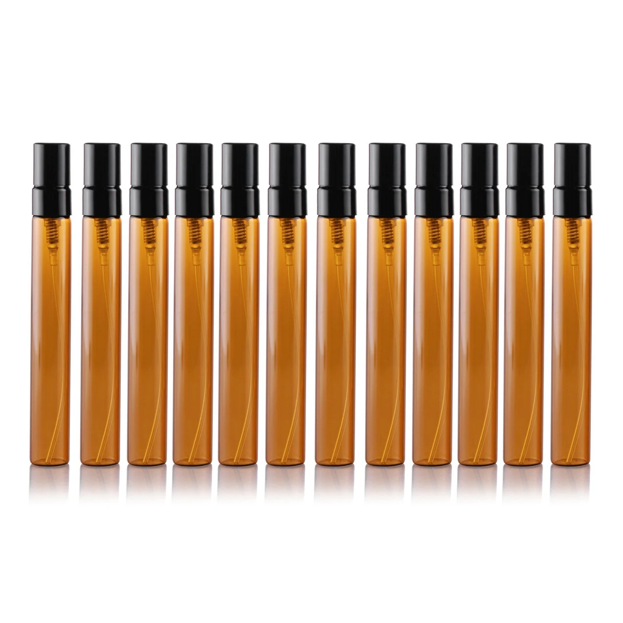 

12 Pcs 10Ml Brown Glass Bottle Mist Sprayer Portable Spray Bottle Perfume Glass Bottles Refillable Perfume
