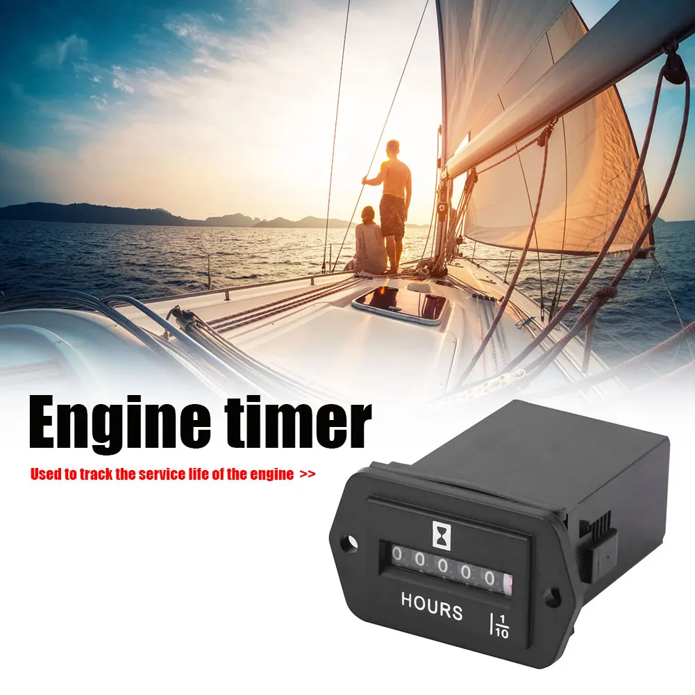 Compteur Horaire Numérique Runleader – DC 6V-80V, Pour Moteur Diesel, Générateur, Bateau, Camion