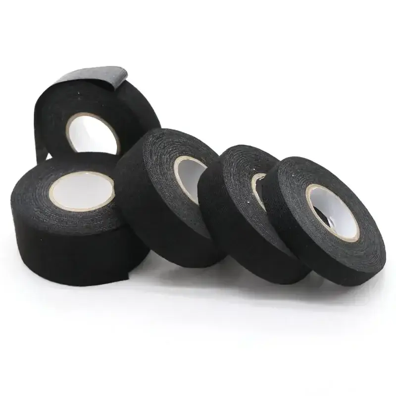 1/3/5 Roll Heat-resistant Adhesive Cloth Fabric Tape 9-50mm For Automotive Cable Tape Harness Wiring Loom Electrical Heat Tapes - Image 4