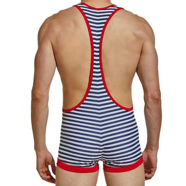 Wrestling Singlet Men Gay Herrnalise Men's Mesh Jockstrap Bodysuit