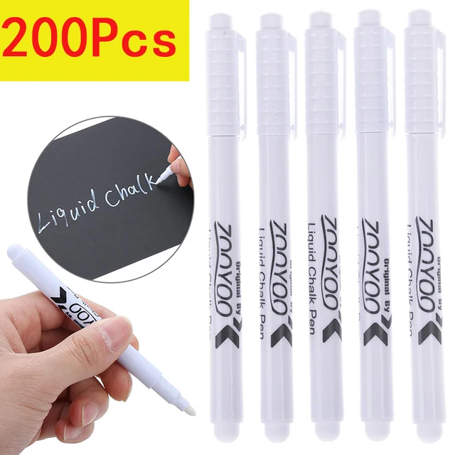 200Pcs White Ballpoint Pens Chalk Liquid Blackboard Pens Ink Pens And Water Pens Are Used For Erasable Blackboard Windows