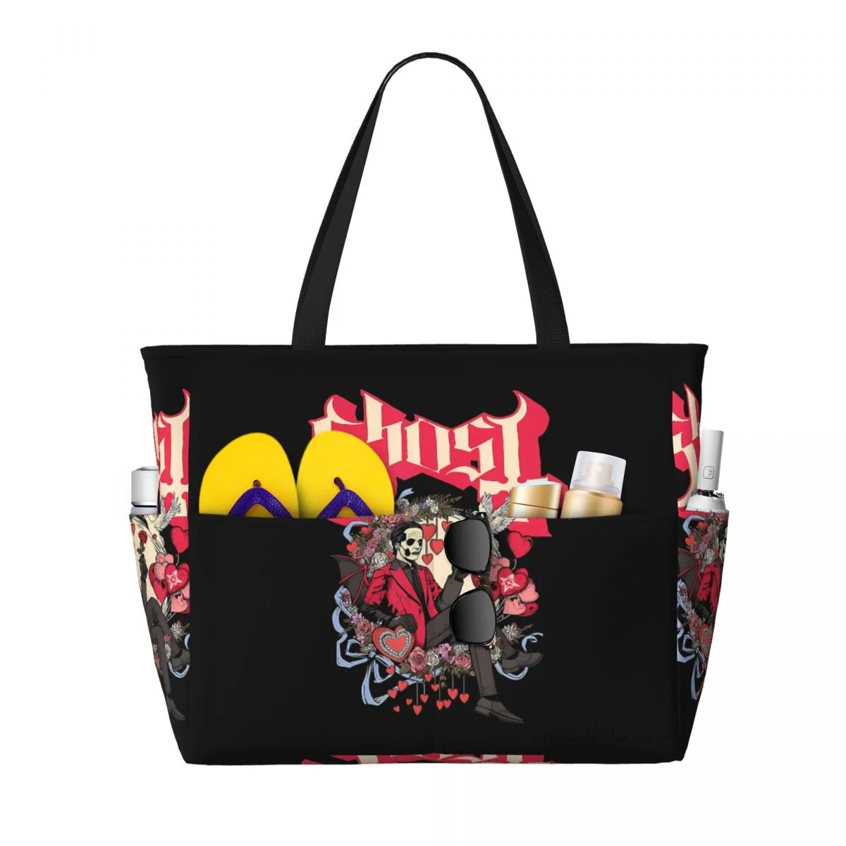 

Дорожная сумка-тоут Ghost BC Band, большая пляжная водонепроницаемая сумка с молнией и карманами для женщин, отдыха, спортзала и путешествий