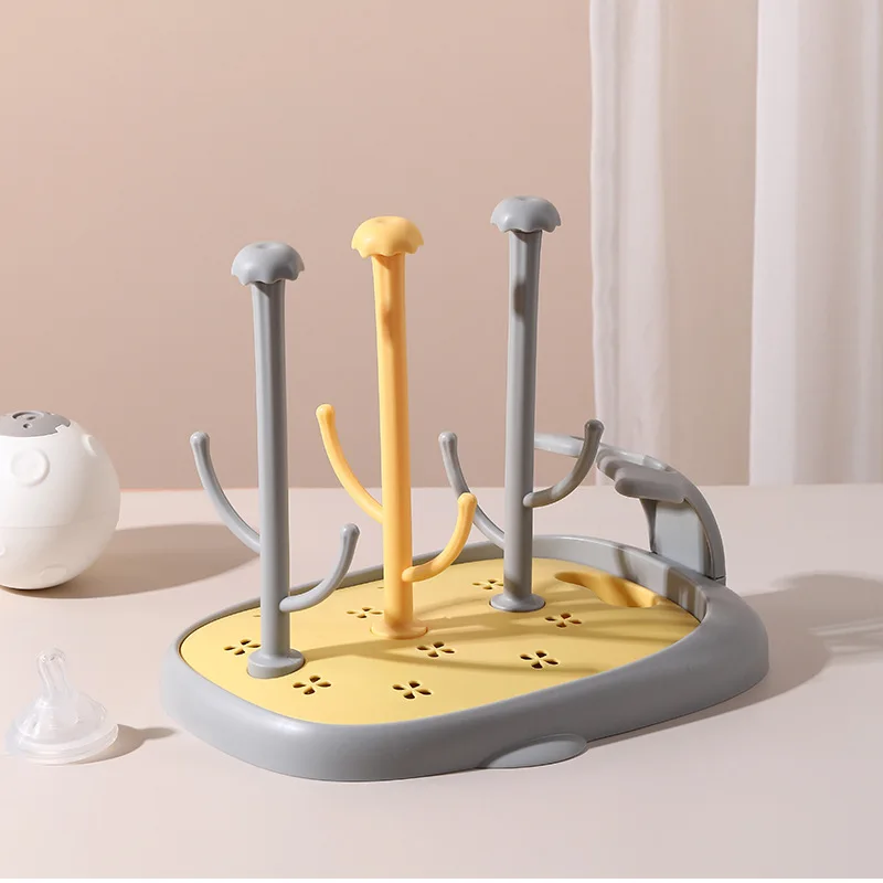Cute Whale Baby Bottle Dry Rack Baby Bottle Brush Drain Drying