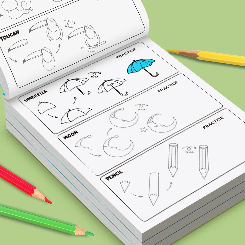 Come disegnare tutto per bambini: disegni passo dopo passo di animali carini, veicoli, mostri, robot, cibo, regali e molto altro! - immagine 2