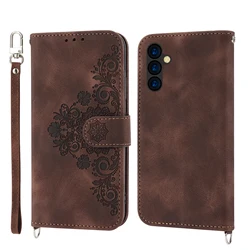 Leather Flip Wallet Card Cover Case - Galaxy S22Ultra (Brown)