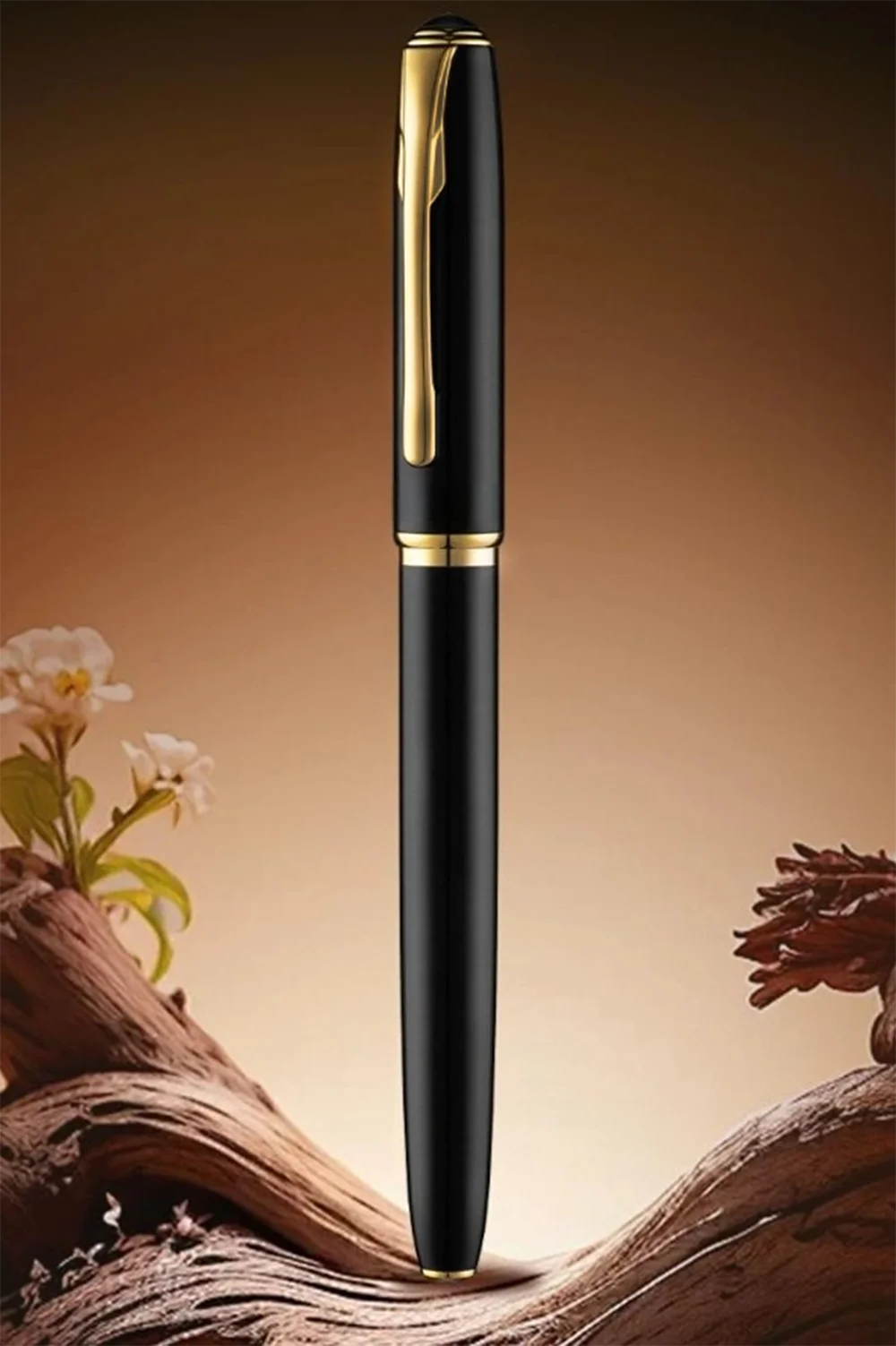 Penna stilografica vintage spirale testurizzata metallo spazzolato_voghion.com