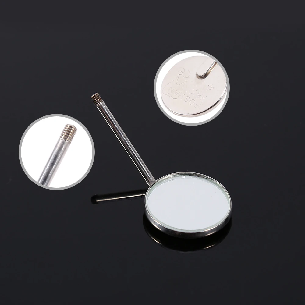 

Wholesale 50Pcs Stainless Steel Dental Mouth Mirror Dentist Plain Mirror Dentistry Instruments Teeth Whitening Clean Oral Tools