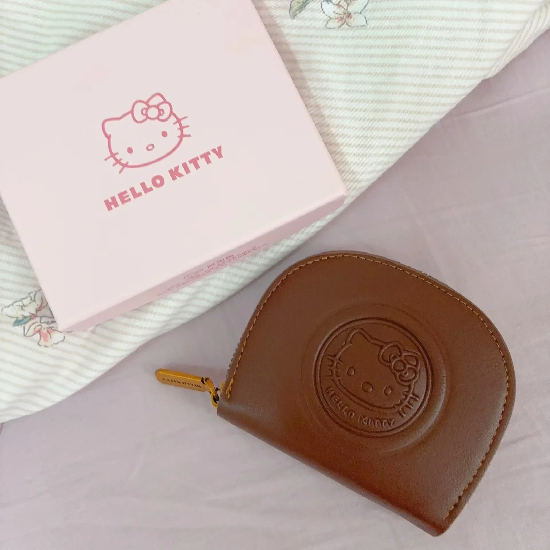 new cute Hello Kitty Coin Purse Retro Card Bag With Box Fashion Id Storage Bag Carrying Mini Wallet Women Gift Girl Toy Custom - AliExpress