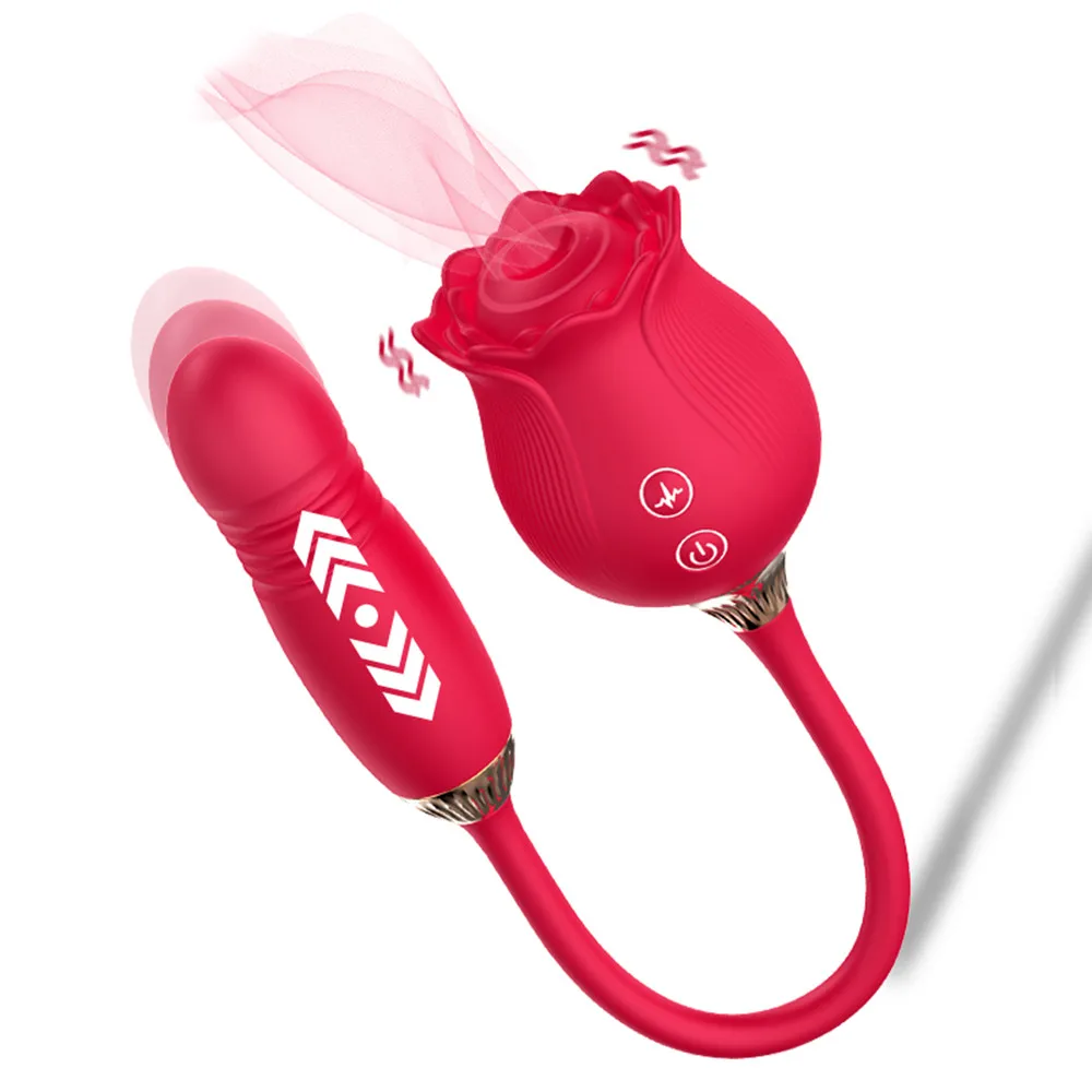 Mini Small Red Pink Purple Sex Toys Dildo Rose Vibrator Women Sex Toys 12 Frequency Sucking Stretching Modes Adult sex toys