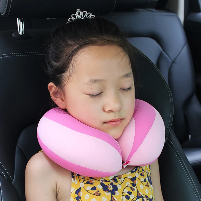 Baby Pillow For Newborns Travel U-Shape Neck Pillow Car Headrest Air Cushion Head Support auto seat head support head protection pillow
