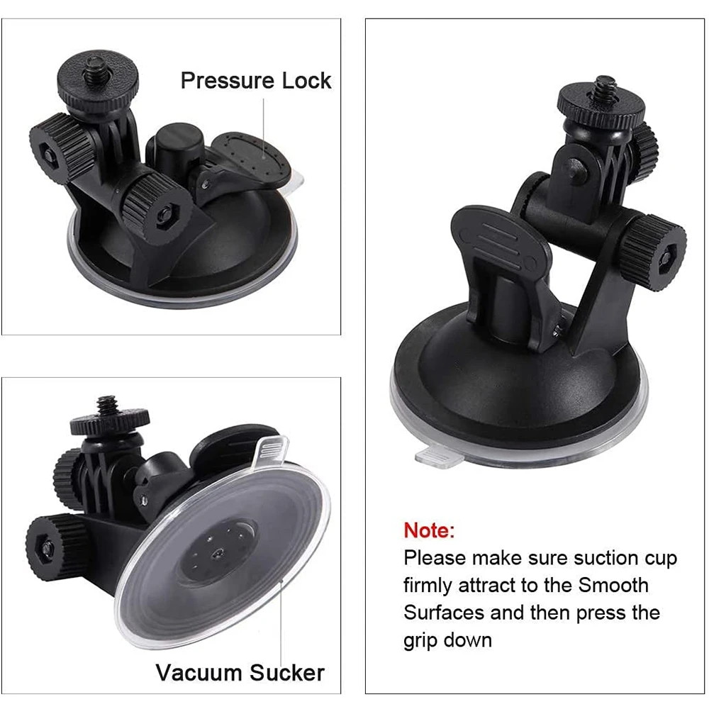 SUREWO Car Sun Visor Mount For GoPro, DJI, AKASO – 360° Ball Head, Quick Clip-On