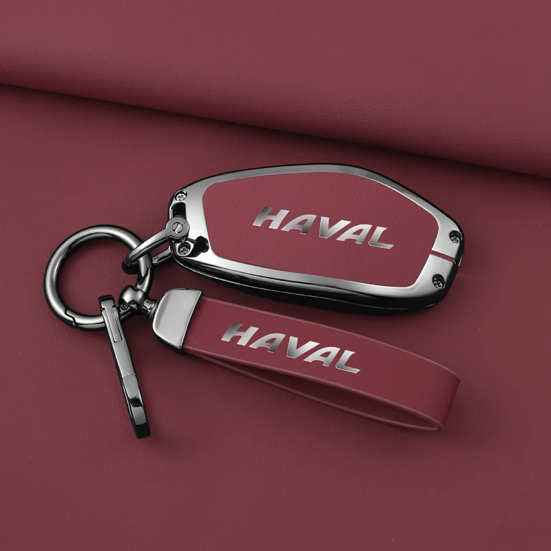 Premium Zinc Alloy Car Key Case with Keychain Attachment