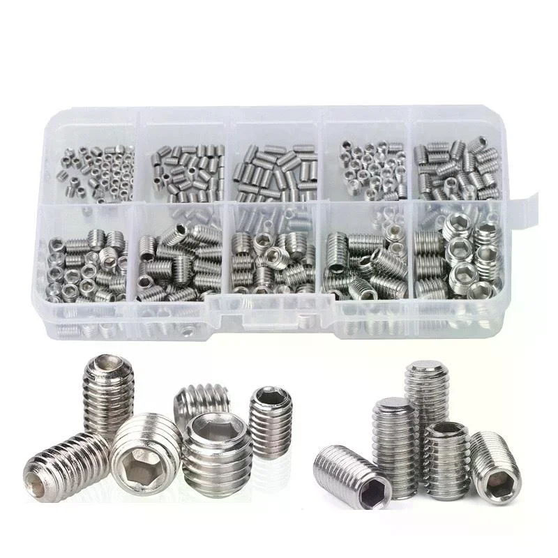 Set Di 400 Viti Senza Testa In Acciaio Inox - M3 M4 M5 M6 M8, Per Maniglie Porte, Rubinetteria, Riparazioni