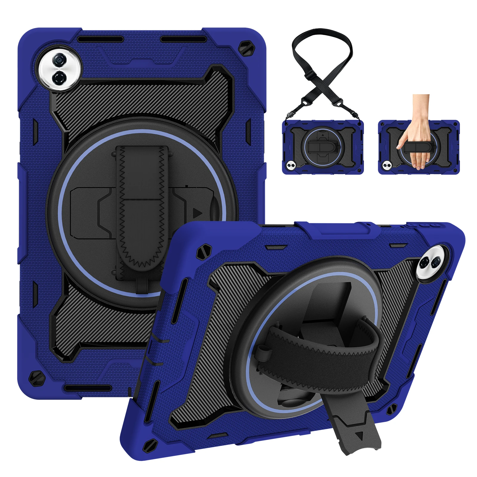 Enhanced Armor Case with 360° Rotating Stand and Hand Strap