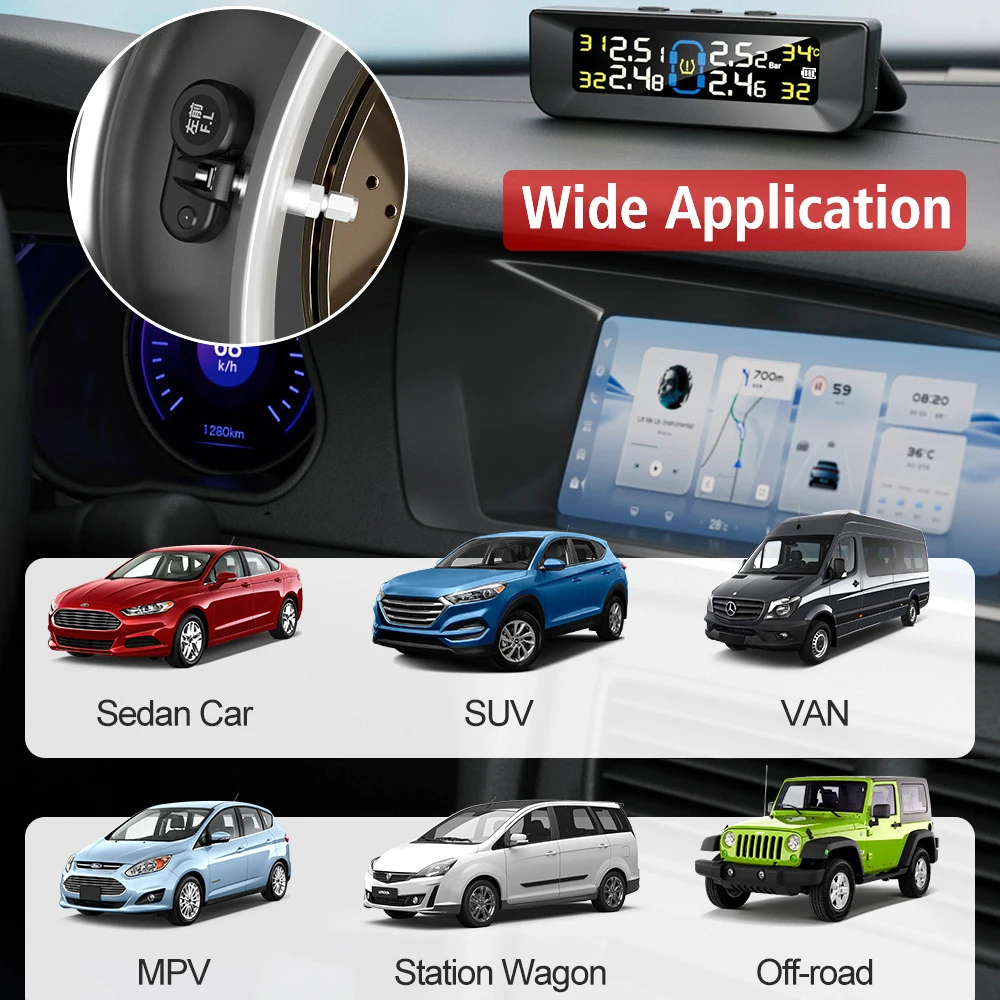 ڵ  溸 ý ǽð   LCD ÷, ¾  USB , ڵ Ÿ̾ з ͸ ý, TPMS