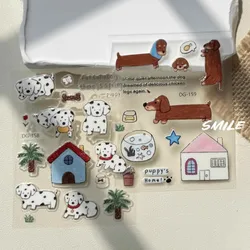 Korean INS - Style 3D Jelly Stickers - Cute Kawaii Decorative DIY Waterproof Decals - As picture (2pcs set)