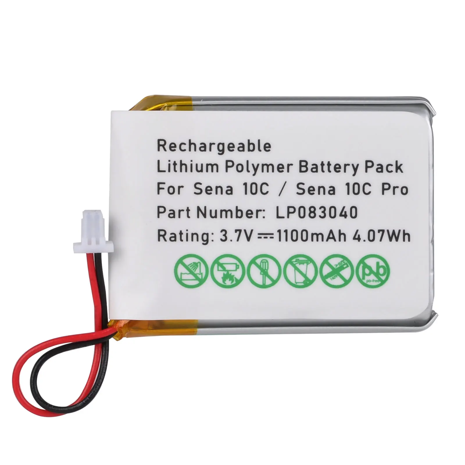 Batteria Di Ricambio Per Sena 10S Series, 10C, 50S, Smh5, Smh10 Moto Bluetooth Auricolare Citofono