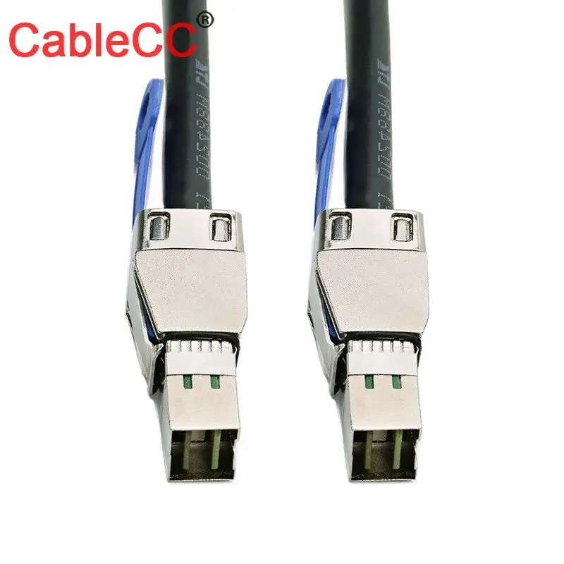 

CableCC High Density 12Gbps Mini SAS HD SFF-8644 to Mini SAS HD SFF-8644 External Data Server Raid Cable 50cm