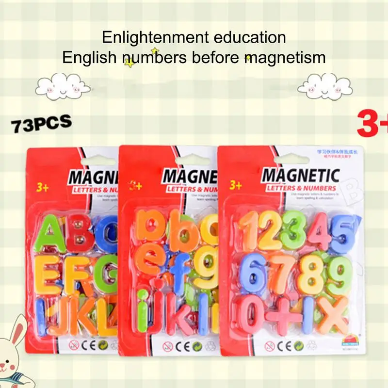 Magnetic Letters Numbers Alphabet ABC 123 Fridge Magnets Plastic Educational Preschool Learning Toy Set Uppercase Lowercase Math